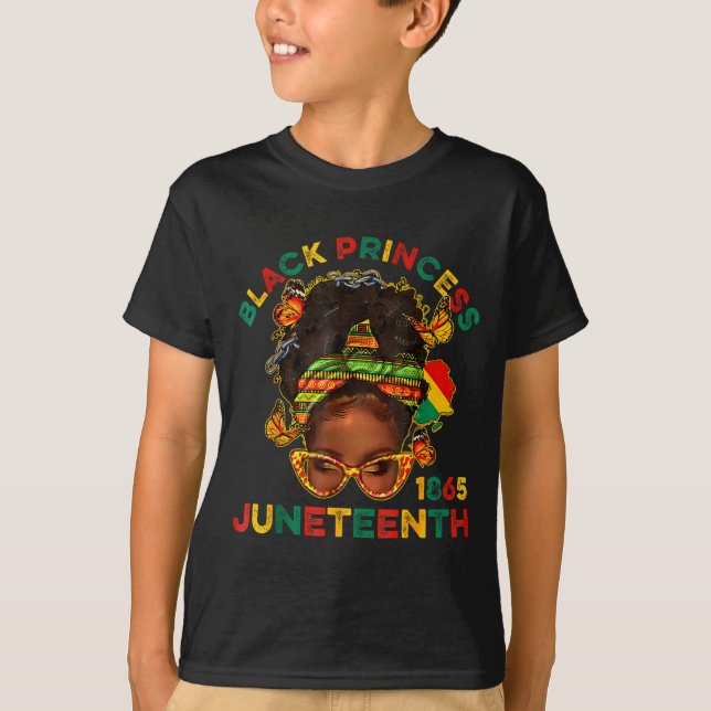Camiseta Príncipes negros juneteenth 1865 mês da história (Frente)