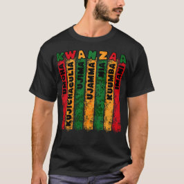 Camiseta Princípios de Grunge Kwanzaa