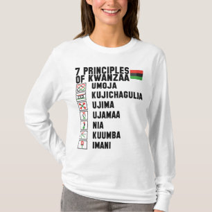 Camiseta Princípios do texto negro de Kwanzaa