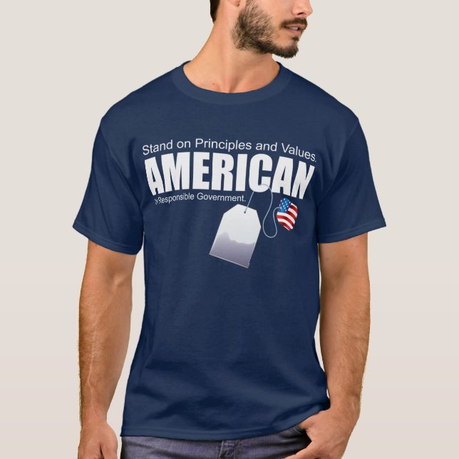 Camiseta Princípios e valores AMERICANOS (Frente)