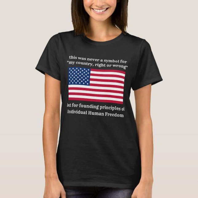 Camiseta Princípios fundadores (escuro) (Frente)