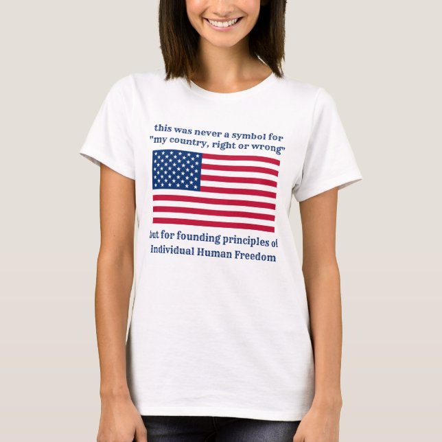 Camiseta Princípios fundadores (luz) (Frente)