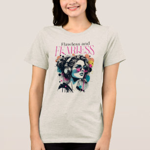 Camiseta print with the impeccable phrase and fearless