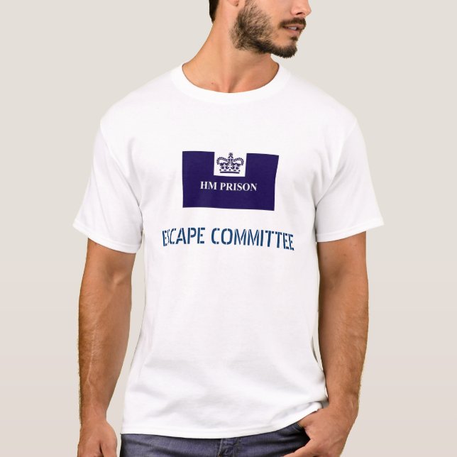 Camiseta Prisão, COMITÊ do ESCAPE (Frente)