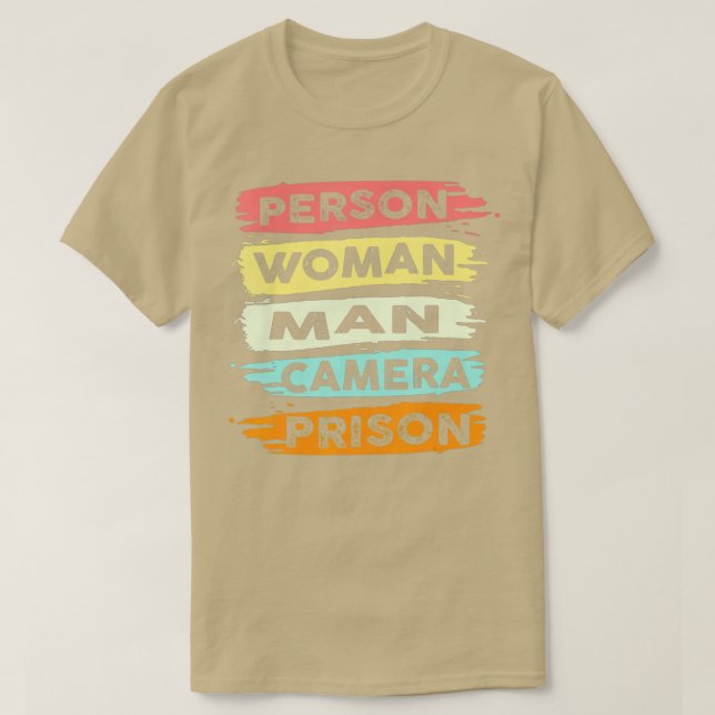 Camiseta Prisão de Câmera Homem-Mulher - 19 (Frente do Design)