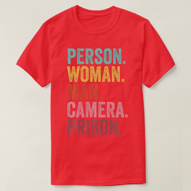 Camiseta Prisão de Câmera Homem-Mulher - 7 (Frente do Design)