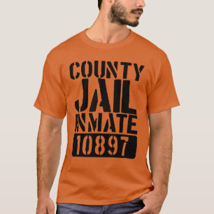 Camiseta Prisão do Condado Inmate Funny Jail Halloween Cost