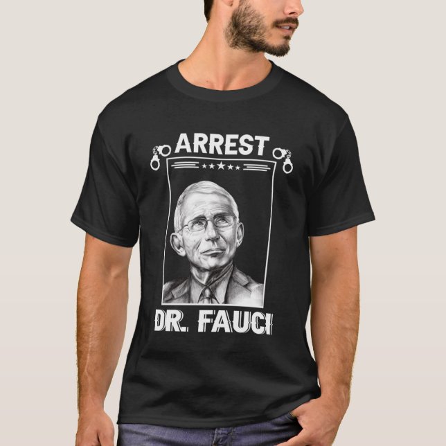 Camiseta Prisão Patriótica Anti-Fauci Dr. Fauci (Frente)
