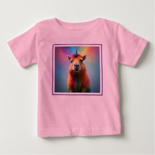 Camiseta Prismhorn: O Capybaraicórnio Arco-íris