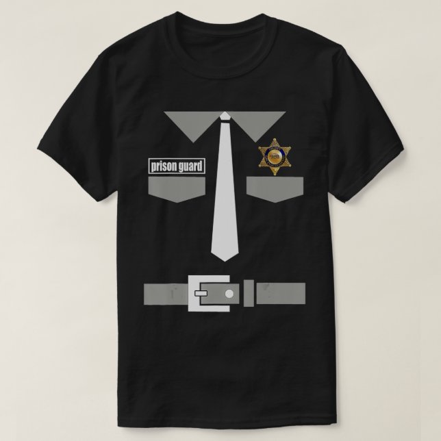 Camiseta Prison Guard Halloween Costume  Correctional Offic (Frente do Design)