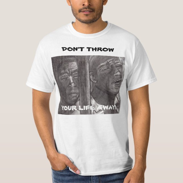 Camiseta PRISON, NÃO LEVE SUA VIDA PARA FORA DO capuz (Frente)