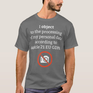 Camiseta Privacidade de dados pessoais Jura GDPR