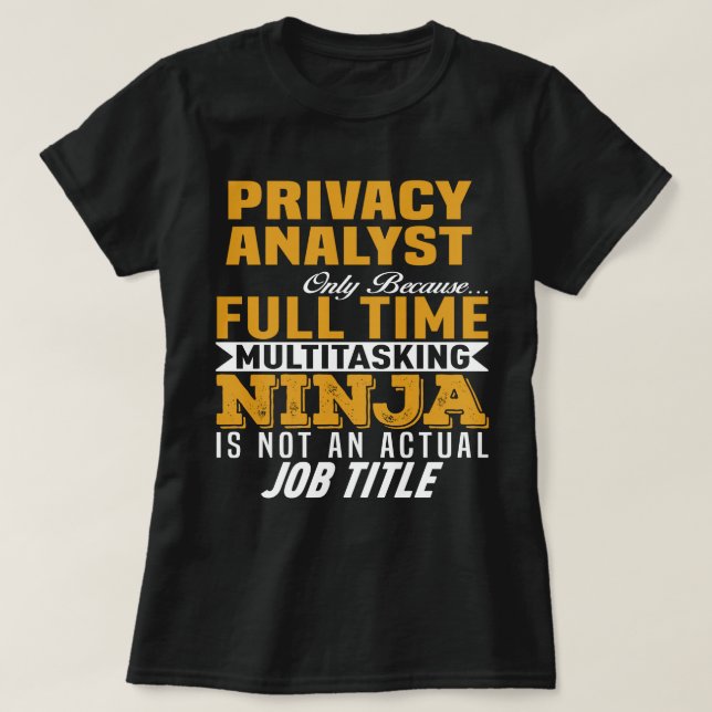Camiseta Privacy Analyst (Frente do Design)