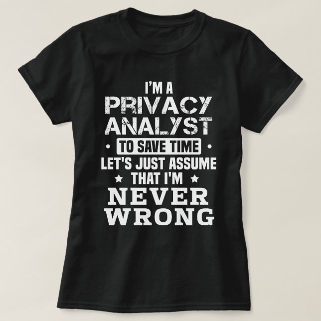 Camiseta Privacy Analyst (Frente do Design)