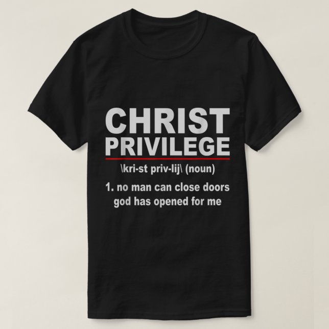 Camiseta Privilégio de cristo (Frente do Design)