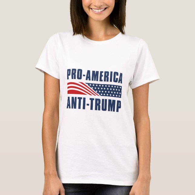 Camiseta Pro-America Anti Trump (Frente)
