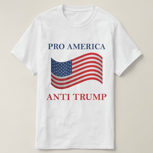 Camiseta Pro America Anti Trump (Frente do Design)