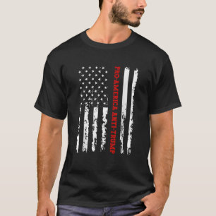 Camiseta Pro America Anti Trump American Flag