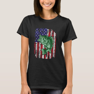 Camiseta Pro Bass Fisheries American Flag Anglman Pescador
