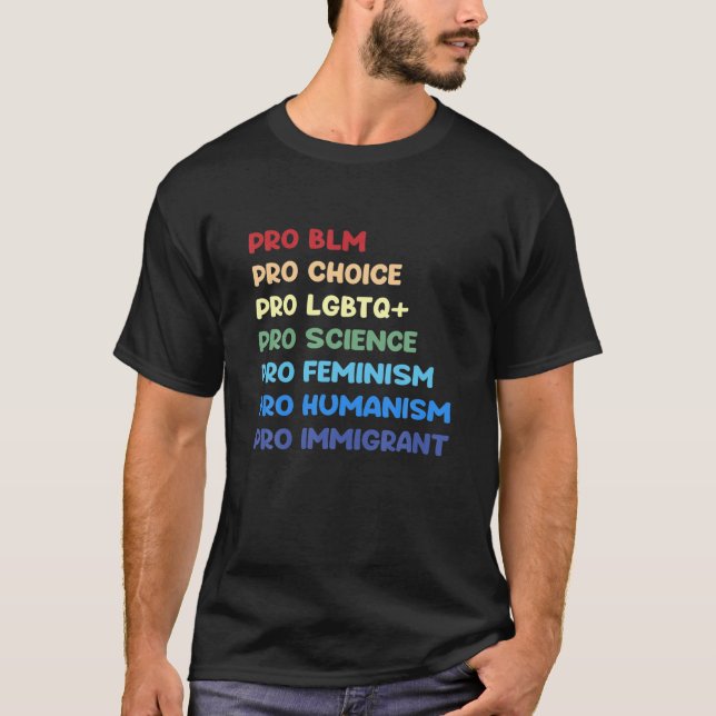 Camiseta Pro Blm Pro Choice Pro LGBTQ  Apparel (Frente)