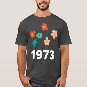 Camiseta Pro Choice 1973 Flores Retro E Coloridas Feminis