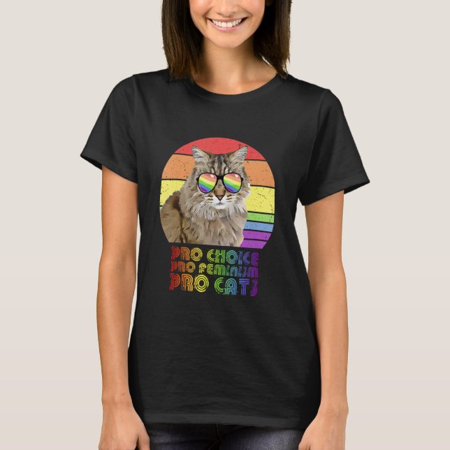 Camiseta Pro Choice Pro Feminismo Pro Cat Lgbtq Feminista 1 (Frente)
