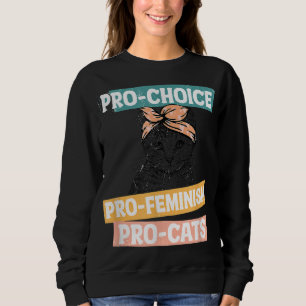 Camiseta Pro Choice Pro Feminismo Pro Cats Direitos das Mul
