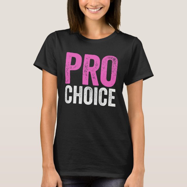 Camiseta Pro Choice Pro Roe Pink Mind Your Own Uterus (Frente)