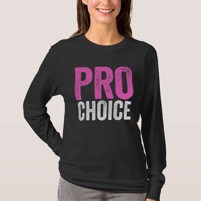 Camiseta Pro Choice Pro Roe Pink Mind Your Own Uterus (Frente)