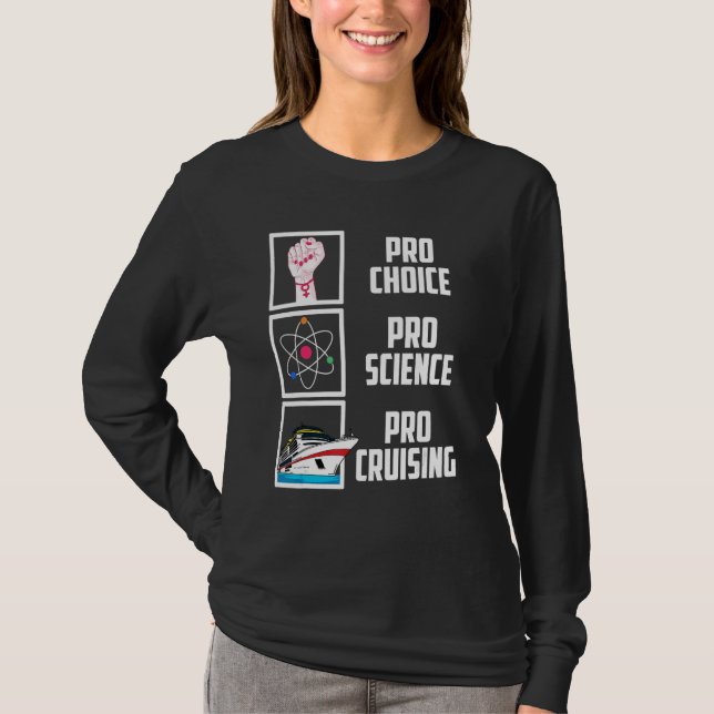 Camiseta Pro Choice Pro Science Pro Cruzamento Navio De Cru (Frente)
