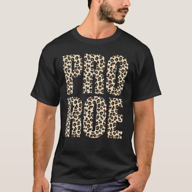 Camiseta Pro Choice Roe V Wade prooption Leopard Print Femi (Frente)
