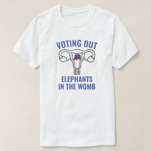 Camiseta Pró-Escolha Elefantes Votando Fora Do Úte