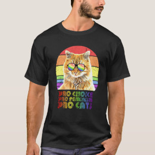 Camiseta Pró Escolha Pró Feminismo Pró Gato Lgbtq Feminista
