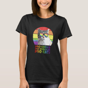 Camiseta Pró Escolha Pró Feminismo Pró Gato Lgbtq Feminista
