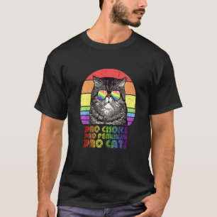Camiseta Pró Escolha Pró Feminismo Pró Gato Lgbtq Feminista