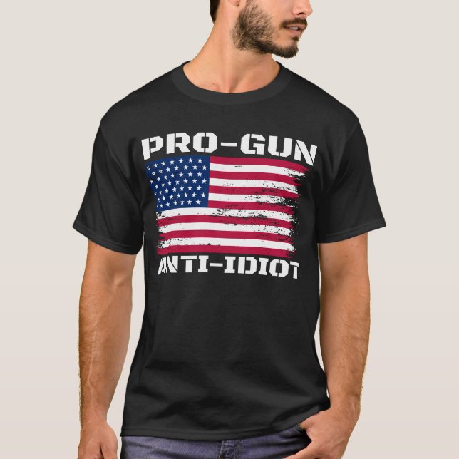 Camiseta Pro-Gun Anti-Idiot (Frente)