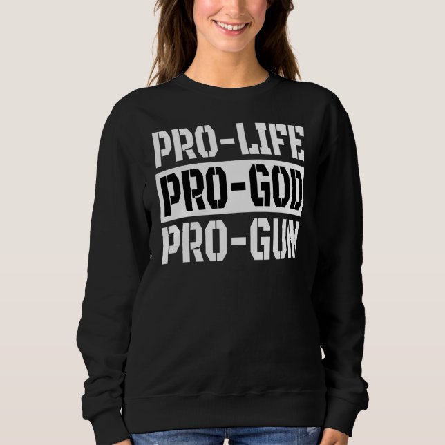 Camiseta Pro Life Pro God Pro Gun (Frente)