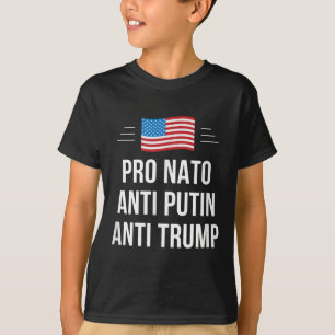Camiseta Pro Nato - Anti-Putin - Anti-Trump -, Pequeno