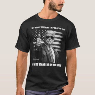 Camiseta Pró-Presidente Trump "Estou apenas a ficar no cami