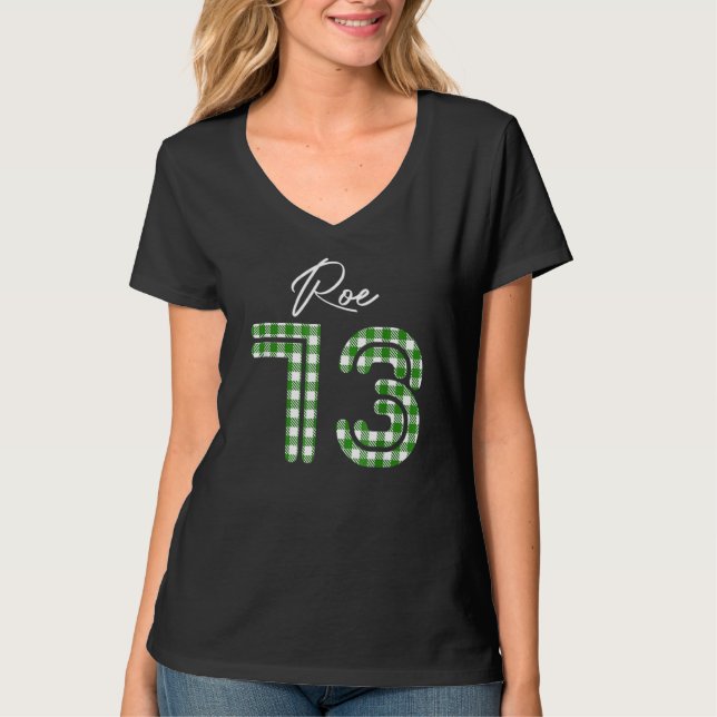 Camiseta Pro Roe 1973 Xadrez Buffalo - direito de aborto (Frente)