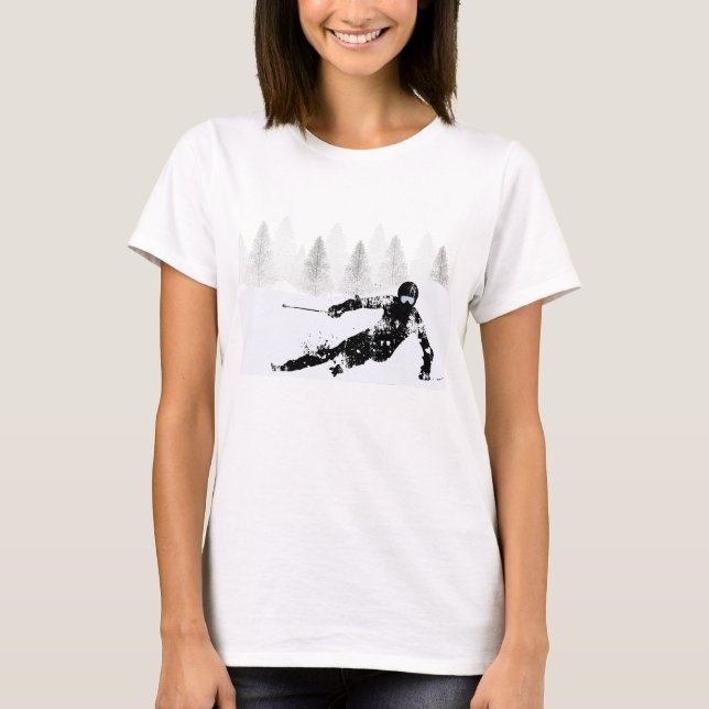 Camiseta Pro Skier, Ski Snowboard (Frente)
