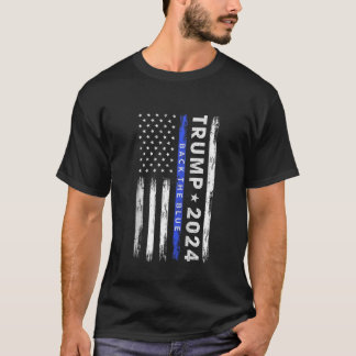Camiseta Pro Trump 2024 Devolve A Linha Azul Thin Blue Line