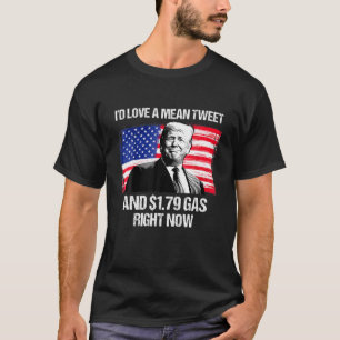 Camiseta Pro Trump American Flag Mean Tweet E 1,79 Gas Ri