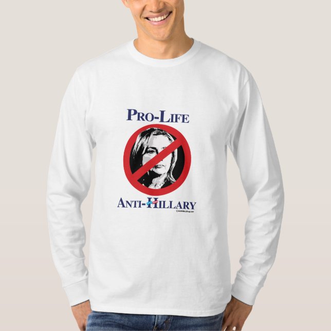 Camiseta Pro-Vida Anti-Hillary (Frente)