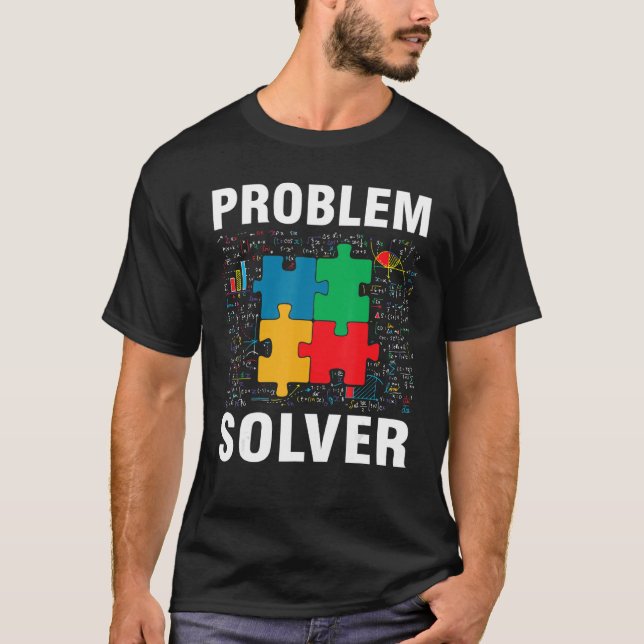 Camiseta Problem Solver Jigsaw Puzzles Math   (Frente)