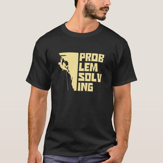 Camiseta Problem Solving Graphic Bouldering Rock Boulder Cl (Frente)
