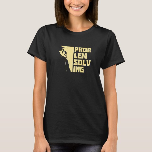 Camiseta Problem Solving Graphic Bouldering Rock Boulder Cl (Frente)