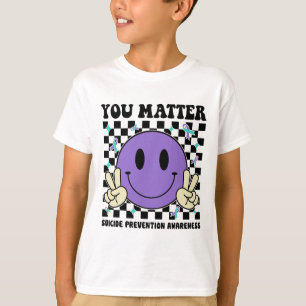 Camiseta Problema Com A Prevenção Suicida De Fita Roxa Teal