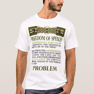 Camiseta Problema da liberdade de expressão