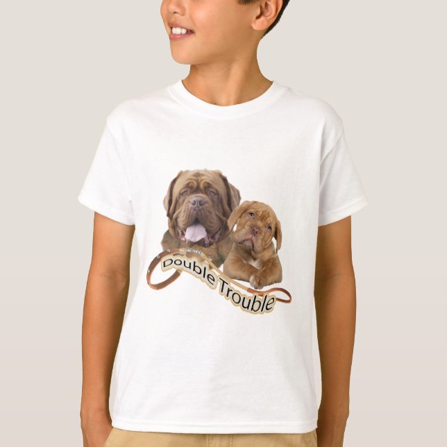 Camiseta Problema de Dogue De Bordéus Dobro (Frente)